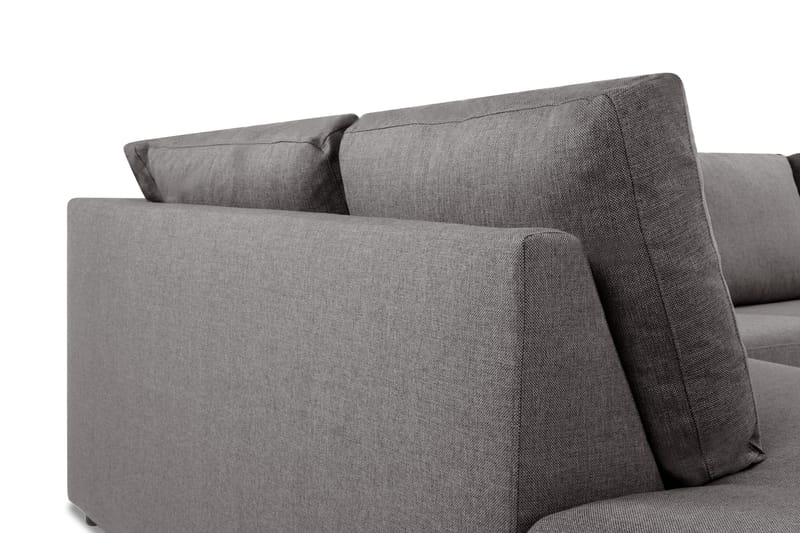 Crazy Limited Edition 4-sits Vänstervänd L-formad Djup Schäslongsoffa i Tyg - Grå - Möbler - Soffa - Divansoffa & schäslongsoffa - 4 sits soffa med divan