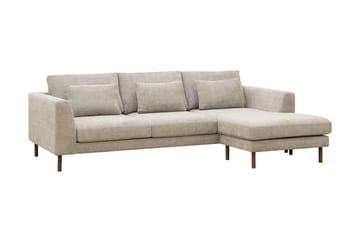 Florenz 3-sits Högervänd L-formad Divansoffa i Chenille - Grå/Beige - Möbler - Soffa - Divansoffa & schäslongsoffa - 3 sits soffa med divan