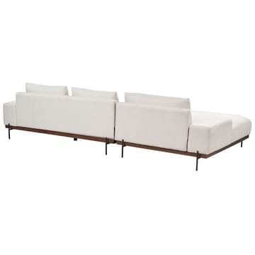 Hörnsoffa Mariferd - Beige, svart, mörkt trä/Högervänd - Möbler - Soffa - Divansoffa & schäslongsoffa - 3 sits soffa med divan