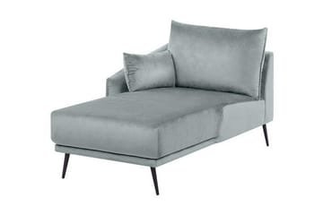 Hörnsoffa Zaney Höger med LED-Belysning Sammet - Grå - Möbler - Soffa - Divansoffa & schäslongsoffa - 3 sits soffa med divan