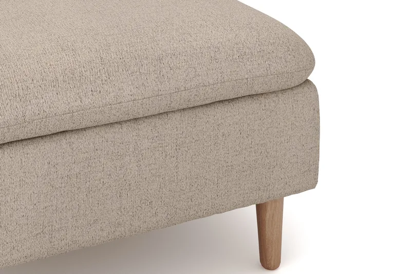 Lovis 3-sits Soffa med vändbar Divan i tyg - Beige - Möbler - Soffa - Divansoffa & schäslongsoffa - 3 sits soffa med divan