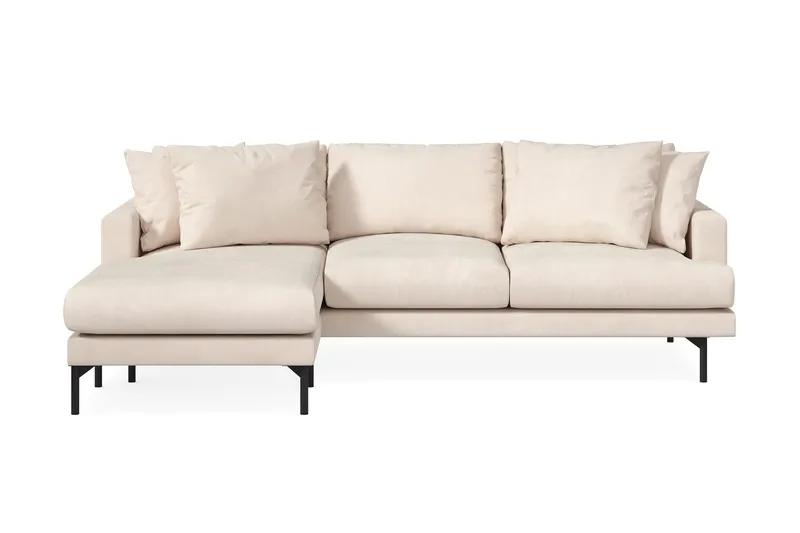 Menard 3-sits Vänstervänd L-formad Djup Divansoffa i Manchester, Beige