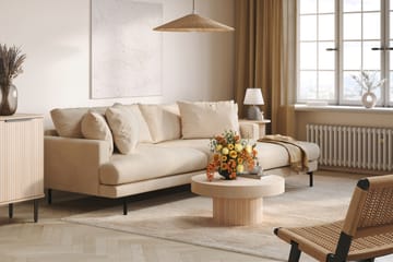 Menard 4-sits Högervänd L-formad Divansoffa i Manchester - Beige - Möbler - Soffa - Divansoffa & schäslongsoffa - 4 sits soffa med divan