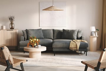 Menard 4-sits Högervänd L-formad Divansoffa i Manchester - Grå - Möbler - Soffa - Divansoffa & schäslongsoffa - 4 sits soffa med divan