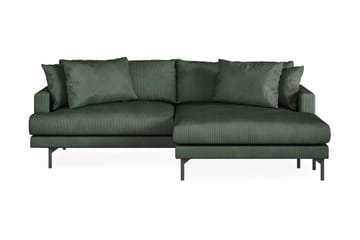 Menard 4-sits Högervänd L-formad Divansoffa i Manchester - Grön - Möbler - Soffa - Divansoffa & schäslongsoffa - 4 sits soffa med divan