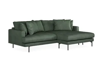 Menard 4-sits Högervänd L-formad Divansoffa i Manchester - Grön - Möbler - Soffa - Divansoffa & schäslongsoffa - 4 sits soffa med divan