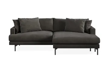 Menard 4-sits Högervänd L-formad Divansoffa i Manchester - Mörkgrå - Möbler - Soffa - Divansoffa & schäslongsoffa - 4 sits soffa med divan