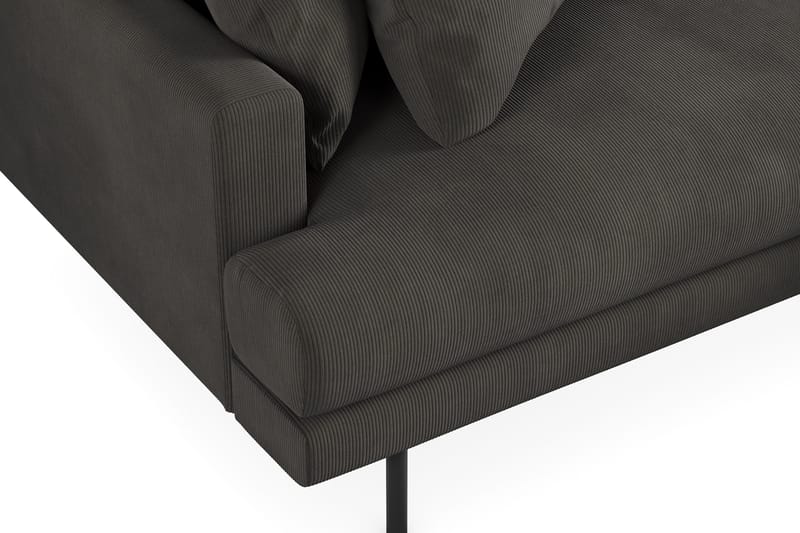 Menard 4-sits Högervänd L-formad Divansoffa i Manchester - Mörkgrå - Möbler - Soffa - Divansoffa & schäslongsoffa - 4 sits soffa med divan