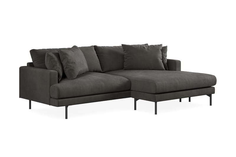 Menard 4-sits Högervänd L-formad Divansoffa i Manchester - Mörkgrå - Möbler - Soffa - Divansoffa & schäslongsoffa - 4 sits soffa med divan