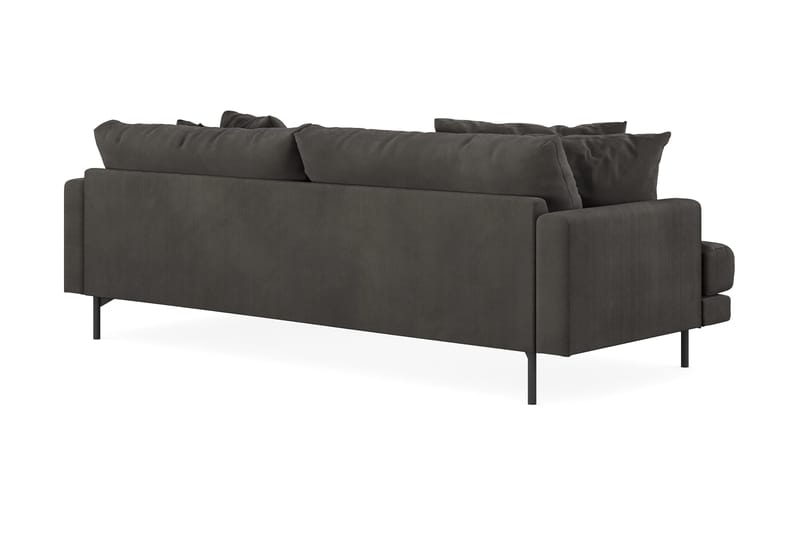 Menard 4-sits Högervänd L-formad Divansoffa i Manchester - Mörkgrå - Möbler - Soffa - Divansoffa & schäslongsoffa - 4 sits soffa med divan