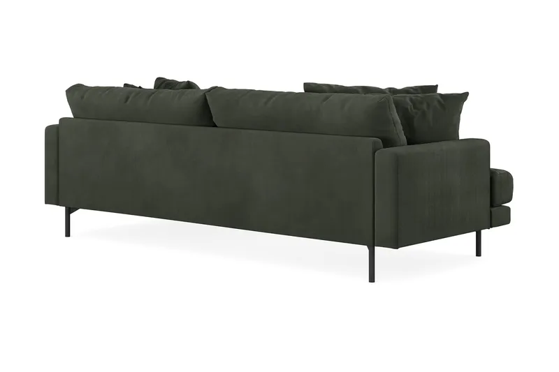 Menard 4-sits Högervänd L-formad Divansoffa i Manchester - Mörkgrön - Möbler - Soffa - Divansoffa & schäslongsoffa - 4 sits soffa med divan