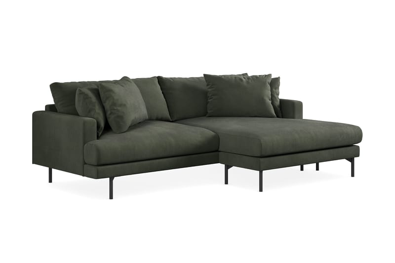Menard 4-sits Högervänd L-formad Divansoffa i Manchester - Mörkgrön - Möbler - Soffa - Divansoffa & schäslongsoffa - 4 sits soffa med divan