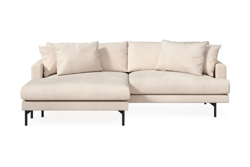 Menard 4-sits Vänstervänd L-formad Divansoffa i Manchester - Beige - Möbler - Soffa - Divansoffa & schäslongsoffa - 4 sits soffa med divan