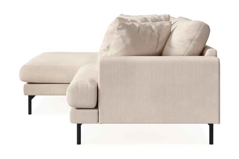 Menard 4-sits Vänstervänd L-formad Divansoffa i Manchester - Beige - Möbler - Soffa - Divansoffa & schäslongsoffa - 4 sits soffa med divan