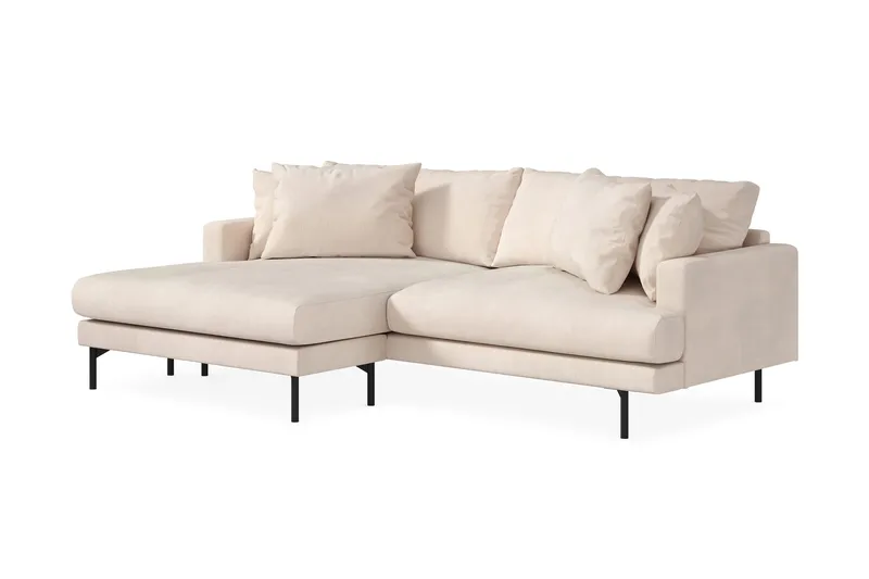 Menard 4-sits Vänstervänd L-formad Divansoffa i Manchester - Beige - Möbler - Soffa - Divansoffa & schäslongsoffa - 4 sits soffa med divan