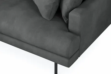 Menard 4-sits Vänstervänd L-formad Divansoffa i Manchester - Grå - Möbler - Soffa - Divansoffa & schäslongsoffa - 4 sits soffa med divan