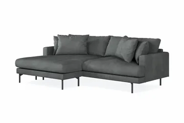 Menard 4-sits Vänstervänd L-formad Divansoffa i Manchester - Grå - Möbler - Soffa - Divansoffa & schäslongsoffa - 4 sits soffa med divan