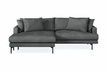 Menard 4-sits Vänstervänd L-formad Divansoffa i Manchester - Grå - Möbler - Soffa - Divansoffa & schäslongsoffa - 4 sits soffa med divan