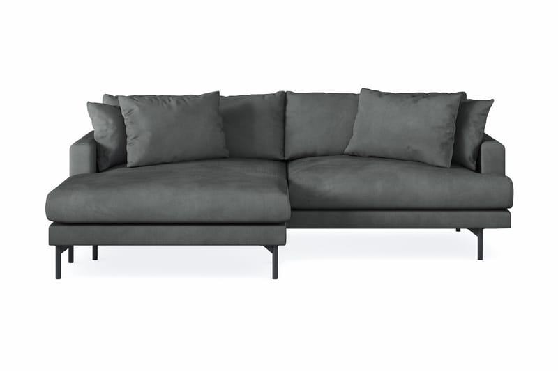 Menard 4-sits Vänstervänd L-formad Divansoffa i Manchester - Grå - Möbler - Soffa - Divansoffa & schäslongsoffa - 4 sits soffa med divan