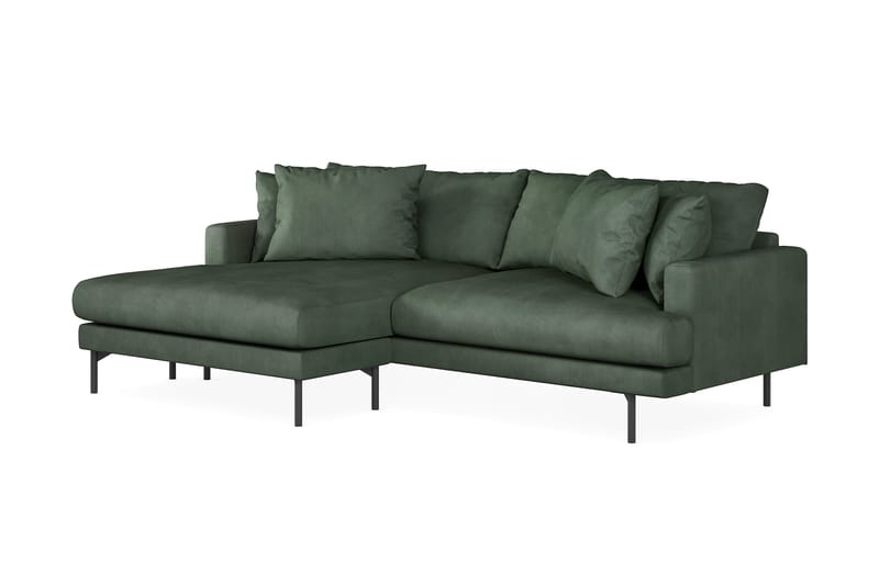 Menard 4-sits Vänstervänd L-formad Divansoffa i Manchester - Grön - Möbler - Soffa - Divansoffa & schäslongsoffa - 4 sits soffa med divan