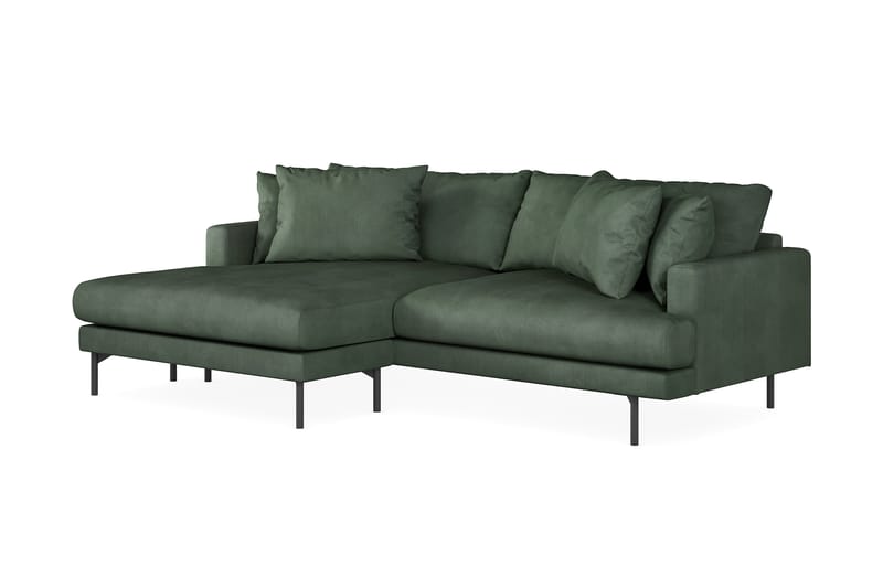 Menard 4-sits Vänstervänd L-formad Divansoffa i Manchester - Grön - Möbler - Soffa - Divansoffa & schäslongsoffa - 4 sits soffa med divan