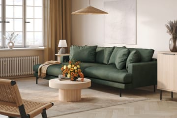 Menard 4-sits Vänstervänd L-formad Divansoffa i Manchester - Grön - Möbler - Soffa - Divansoffa & schäslongsoffa - 4 sits soffa med divan