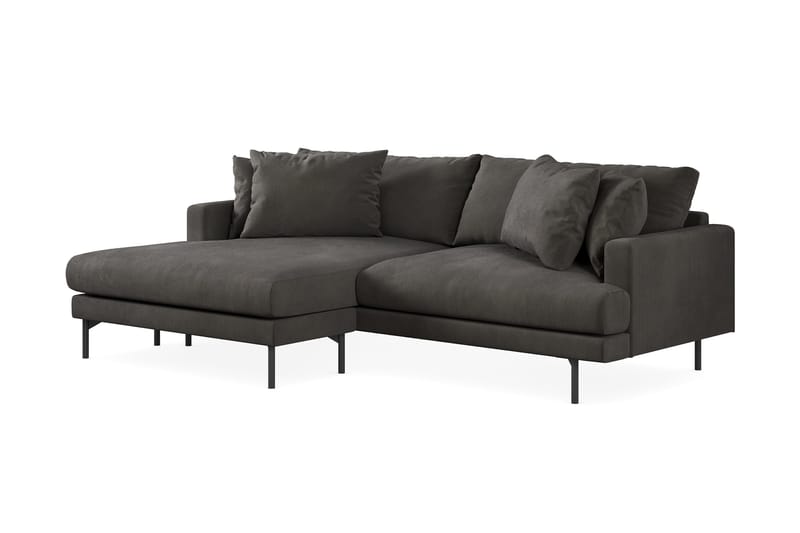 Menard 4-sits Vänstervänd L-formad Divansoffa i Manchester - Mörkgrå - Möbler - Soffa - Divansoffa & schäslongsoffa - 4 sits soffa med divan