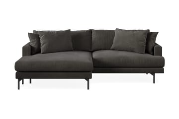 Menard 4-sits Vänstervänd L-formad Divansoffa i Manchester - Mörkgrå - Möbler - Soffa - Divansoffa & schäslongsoffa - 4 sits soffa med divan