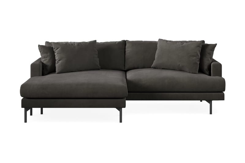 Menard 4-sits Vänstervänd L-formad Divansoffa i Manchester - Mörkgrå - Möbler - Soffa - Divansoffa & schäslongsoffa - 4 sits soffa med divan