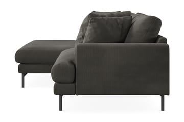 Menard 4-sits Vänstervänd L-formad Divansoffa i Manchester - Mörkgrå - Möbler - Soffa - Divansoffa & schäslongsoffa - 4 sits soffa med divan