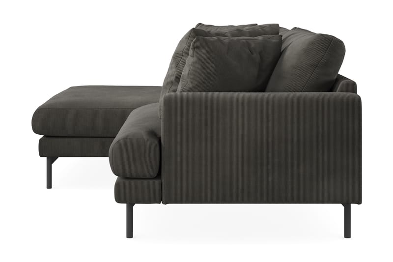 Menard 4-sits Vänstervänd L-formad Divansoffa i Manchester - Mörkgrå - Möbler - Soffa - Divansoffa & schäslongsoffa - 4 sits soffa med divan