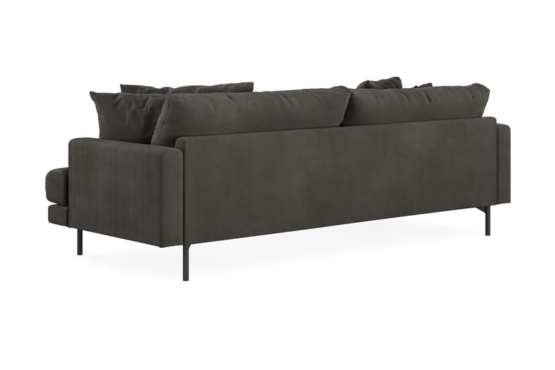 Menard 4-sits Vänstervänd L-formad Divansoffa i Manchester - Mörkgrå - Möbler - Soffa - Divansoffa & schäslongsoffa - 4 sits soffa med divan