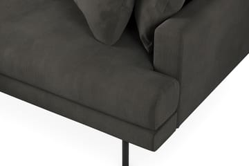 Menard 4-sits Vänstervänd L-formad Divansoffa i Manchester - Mörkgrå - Möbler - Soffa - Divansoffa & schäslongsoffa - 4 sits soffa med divan