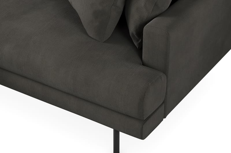 Menard 4-sits Vänstervänd L-formad Divansoffa i Manchester - Mörkgrå - Möbler - Soffa - Divansoffa & schäslongsoffa - 4 sits soffa med divan
