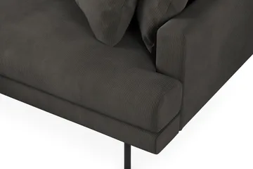 Menard 4-sits Vänstervänd L-formad Divansoffa i Manchester - Mörkgrå - Möbler - Soffa - Divansoffa & schäslongsoffa - 4 sits soffa med divan