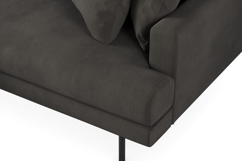 Menard 4-sits Vänstervänd L-formad Divansoffa i Manchester - Mörkgrå - Möbler - Soffa - Divansoffa & schäslongsoffa - 4 sits soffa med divan