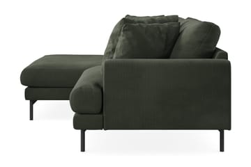 Menard 4-sits Vänstervänd L-formad Divansoffa i Manchester - Mörkgrön - Möbler - Soffa - Divansoffa & schäslongsoffa - 4 sits soffa med divan