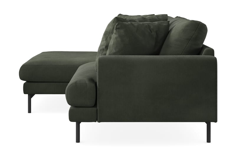 Menard 4-sits Vänstervänd L-formad Divansoffa i Manchester - Mörkgrön - Möbler - Soffa - Divansoffa & schäslongsoffa - 4 sits soffa med divan