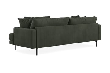 Menard 4-sits Vänstervänd L-formad Divansoffa i Manchester - Mörkgrön - Möbler - Soffa - Divansoffa & schäslongsoffa - 4 sits soffa med divan