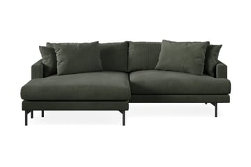 Menard 4-sits Vänstervänd L-formad Divansoffa i Manchester - Mörkgrön - Möbler - Soffa - Divansoffa & schäslongsoffa - 4 sits soffa med divan