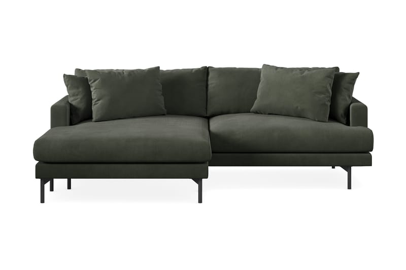 Menard 4-sits Vänstervänd L-formad Divansoffa i Manchester - Mörkgrön - Möbler - Soffa - Divansoffa & schäslongsoffa - 4 sits soffa med divan