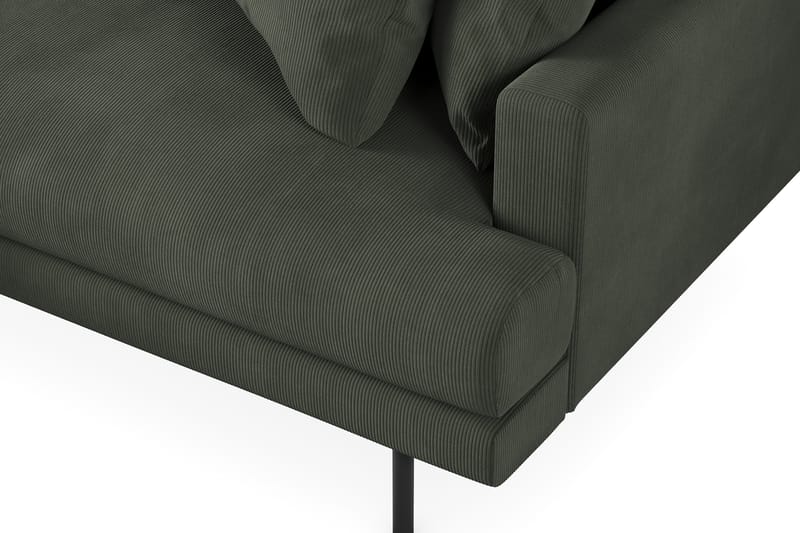 Menard 4-sits Vänstervänd L-formad Divansoffa i Manchester - Mörkgrön - Möbler - Soffa - Divansoffa & schäslongsoffa - 4 sits soffa med divan