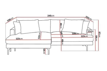 Menard 4-sits Vänstervänd L-formad Divansoffa i Manchester - Mörkgrön - Möbler - Soffa - Divansoffa & schäslongsoffa - 4 sits soffa med divan