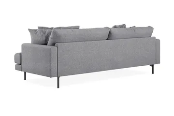 Menard 4-sits Vänstervänd L-formad Divansoffa i Tyg - Grå - Möbler - Soffa - Divansoffa & schäslongsoffa - 4 sits soffa med divan