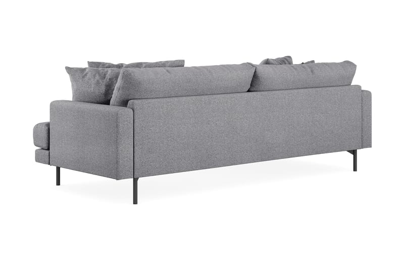 Menard 4-sits Vänstervänd L-formad Divansoffa i Tyg - Grå - Möbler - Soffa - Divansoffa & schäslongsoffa - 4 sits soffa med divan