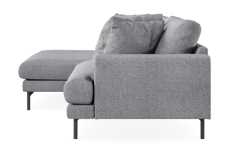 Menard 4-sits Vänstervänd L-formad Divansoffa i Tyg - Grå - Möbler - Soffa - Divansoffa & schäslongsoffa - 4 sits soffa med divan