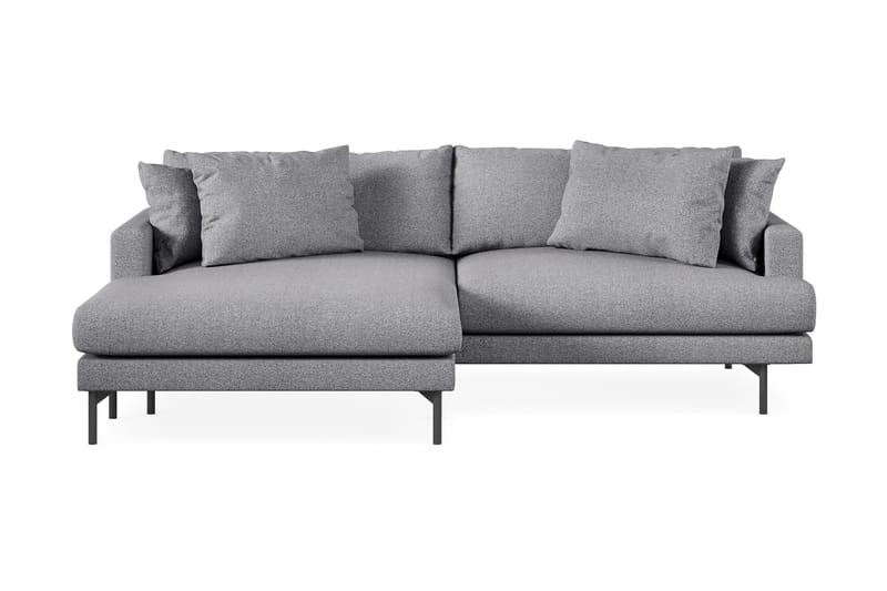 Menard 4-sits Vänstervänd L-formad Divansoffa i Tyg - Grå - Möbler - Soffa - Divansoffa & schäslongsoffa - 4 sits soffa med divan
