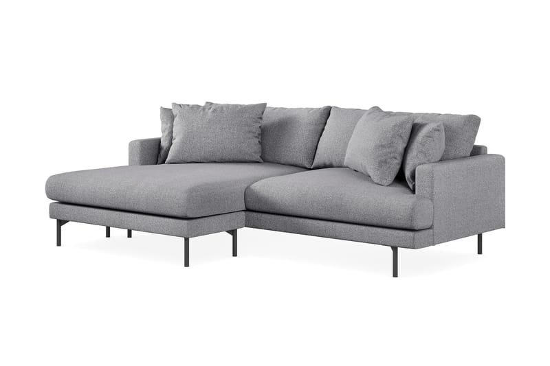 Menard 4-sits Vänstervänd L-formad Divansoffa i Tyg - Grå - Möbler - Soffa - Divansoffa & schäslongsoffa - 4 sits soffa med divan