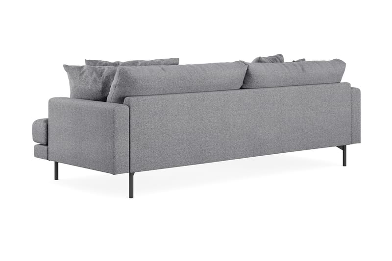 Menard 4-sits Vänstervänd L-formad Divansoffa i Tyg - Grå - Möbler - Soffa - Divansoffa & schäslongsoffa - 4 sits soffa med divan