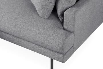 Menard 4-sits Vänstervänd L-formad Divansoffa i Tyg - Grå - Möbler - Soffa - Divansoffa & schäslongsoffa - 4 sits soffa med divan